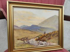 Gilt framed oil on canvas by bond walker Thumbnail 2