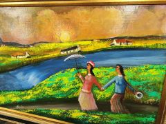 Gilt framed oil by belfast artist , J.Bingham Thumbnail 2