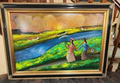 Gilt framed oil by belfast artist , J.Bingham Thumbnail 6