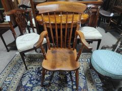 Victorian oak armchair Thumbnail 1