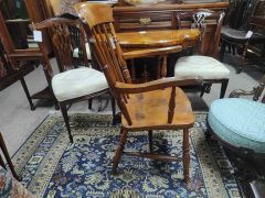 Victorian oak armchair Thumbnail 3