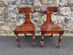 Pair of 19th century mahogany hall chairs  Thumbnail 6