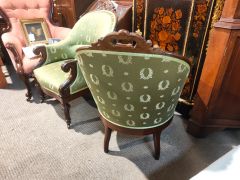 Pair of victorian mahogany armchairs Thumbnail 4