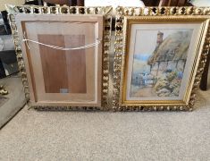 Pair gilt framed watercolours  Thumbnail 3