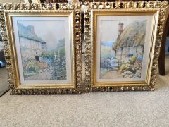 Pair gilt framed watercolours  Thumbnail 6