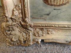 19th century oil painting, oil on board, signed Thumbnail 4