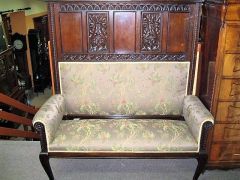 An 18th century carved oak bench  Thumbnail 4