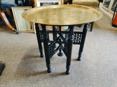 Brass indian tray on stand Thumbnail 3
