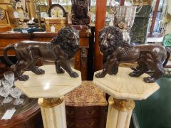 Pair of bronze lions  (modern) Thumbnail 6