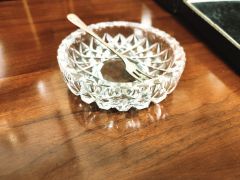 Pair of cased cut glass dishes & silver forks Thumbnail 2