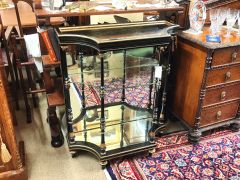 Victorian three tier ebony & gilt cabinet  Thumbnail 4