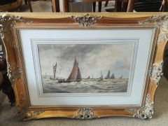 Gilt framed watercolour by thomas bush hardy Thumbnail 3