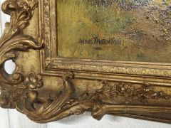 Gilt framed oil on canvas by dennis thornton Thumbnail 2