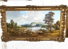 Gilt framed oil on canvas by dennis thornton Thumbnail 4