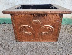 Arts & crafts copper coal box Thumbnail 3
