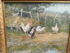 Gilt framed oil on board painting Thumbnail 2