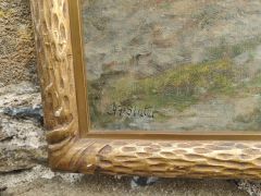 Gilt framed oil on board painting Thumbnail 3
