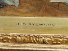 Gilt framed oil painting by J .D . alyward  Thumbnail 4