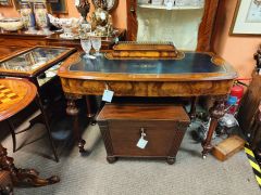 Victorian burr-walnut desk Thumbnail 1