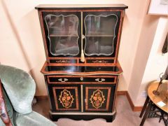 19th century ebony with inlay secretaire cabinet Thumbnail 3