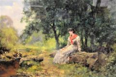Gilt framed oil painting  Thumbnail 3