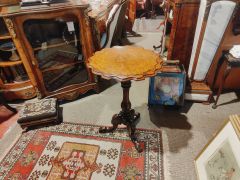 Victorian burr-walnut occasional table Thumbnail 1