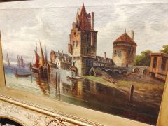 19th century oil on canvas , signed Thumbnail 2