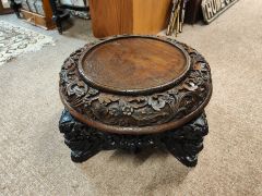Large carved chinese wooden stand Thumbnail 1