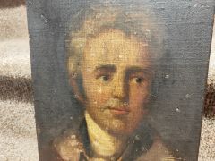 Georgian portrait on wooden panel Thumbnail 2