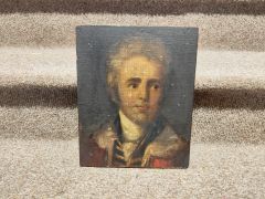 Georgian portrait on wooden panel Thumbnail 4