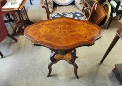 19th century walnut occasional table ,inlay with inlay Thumbnail 4