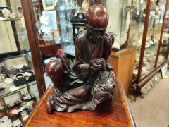 Chinese carved wooden figure Thumbnail 1