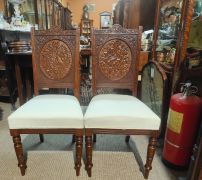 Victorian mahogany pair of chairs Thumbnail 4