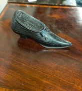 19th century carved oak shoe Thumbnail 1
