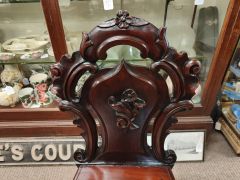 Victorian mahogany hall chair Thumbnail 2