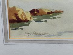 Framed watercolour by local artist sam Mclaranon Thumbnail 3