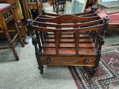 Victorian mahogany canterbury Thumbnail 1