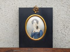 Small framed oval painting Thumbnail 1