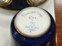 19th cnetury eight piece french porcelain breakfast set Thumbnail 3
