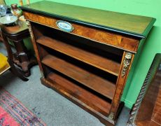 Victorian walnut floor bookcase Thumbnail 4