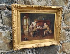 Victorian gilt framed oil painting, signed J.A.Lomax Thumbnail 3
