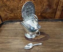 Plated silver sugar basin with scoop Thumbnail 3
