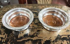 Pair of EPNS plated wine coasters Thumbnail 1