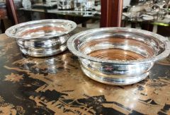 Pair of EPNS plated wine coasters Thumbnail 2