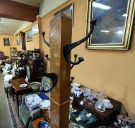 Oak arts & crafts coat stand Thumbnail 2