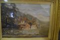 Oil painting signed in gilt frame Thumbnail 2